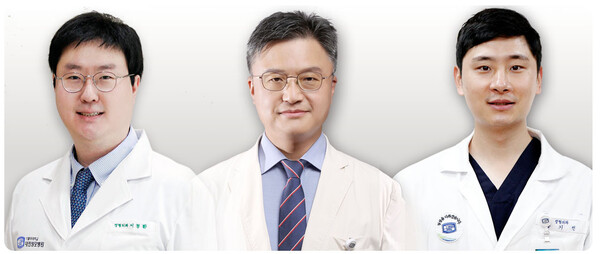 (좌측부터) 대전성모병원 정형외과 서동환, 지종훈 교수, 송기전 전문의.