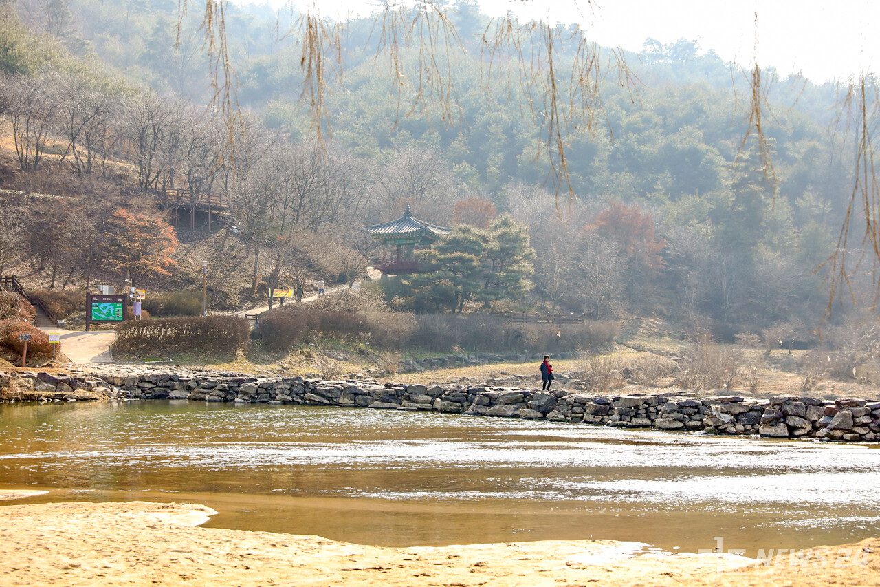 충북 진천 농다리의 겨울 풍경. 20240201. 사진=디트뉴스 정은진 기자