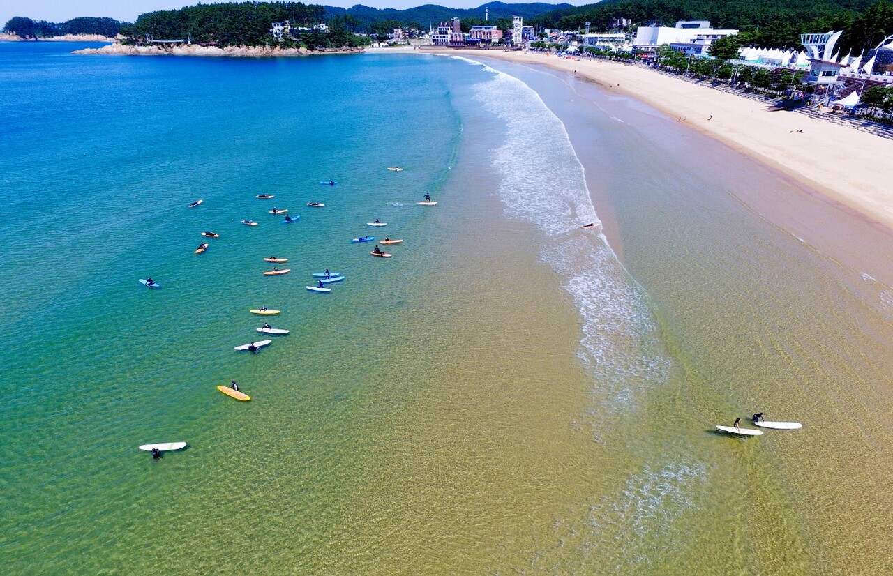 만리포해수욕장. 태안군 제공.