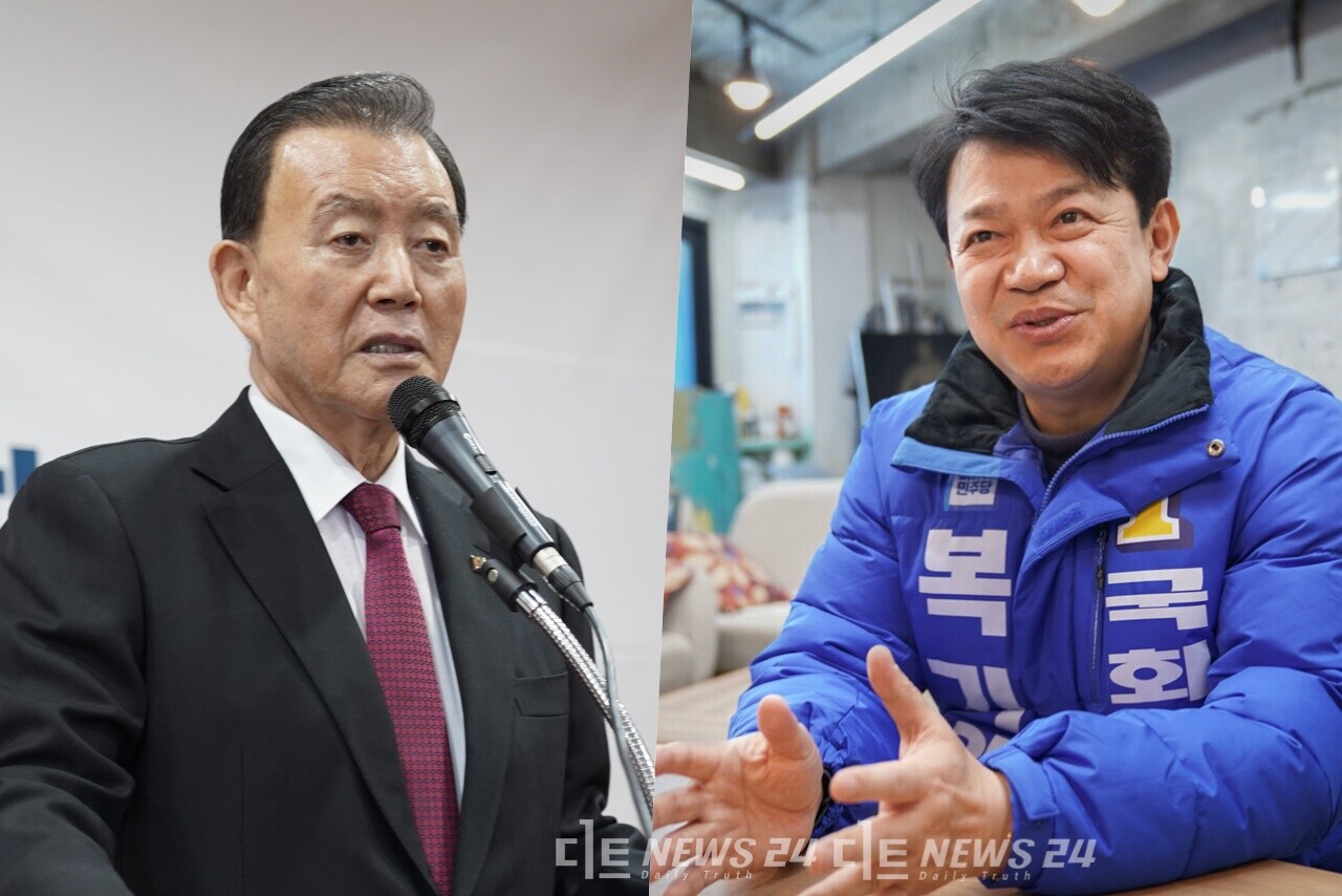 여야 충남 총선 사령탑들이 22대 총선 하루를 앞두고 지지층 결집을 호소했다. 이들은 의회 독주를 막아야 한다는 입장과 윤석열 정권 심판론을 앞세워 표심을 자극했다. ⓒ황재돈 기자.