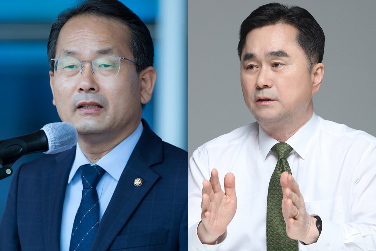 선거 내내 노무현 정신을 앞세워 승리를 거머 쥔 강준현과 김종민 당선인