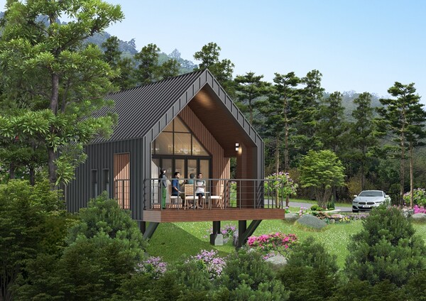 수레의산자연휴양림에 트리하우스 2개 동이 신축된다.(음성군 제공)