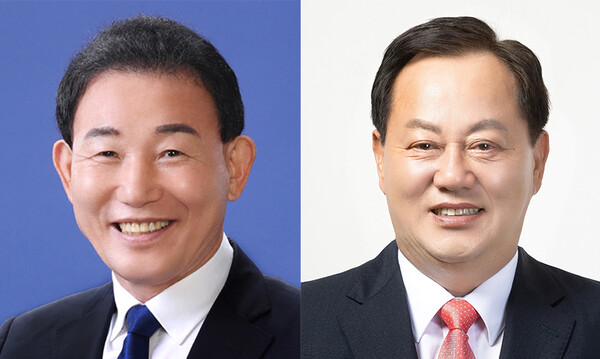 제22대 국회의원 선거에서 박용갑 당선인(왼쪽)이 이은권 후보(오른쪽)를 이긴 것은 관외사전투표에서 승리한 것이 결정적인 원동력이 됐다.