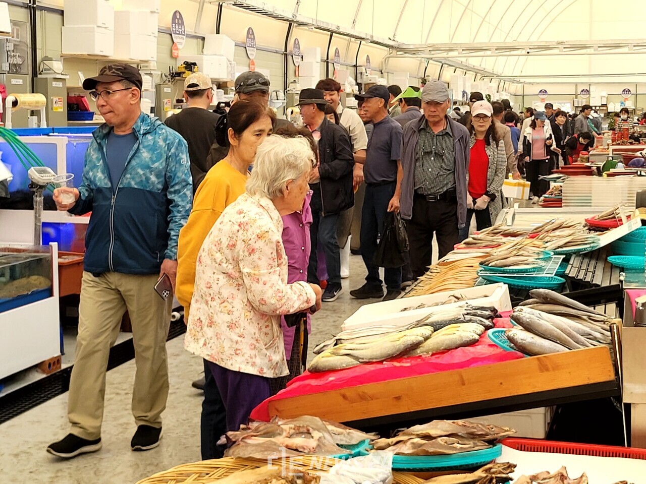 서천특화시장 대형 화재 발생 세달 만에 임시시장이 개장했다. 오랜만에 많은 인파가 북적거리는 모습에 상인들도, 지역민들도 활기를 되찾았다. 김다소미 기자. 