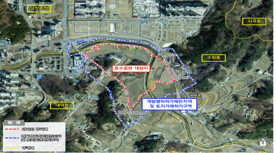 호수공원조성 대상지. 당진시 제공.