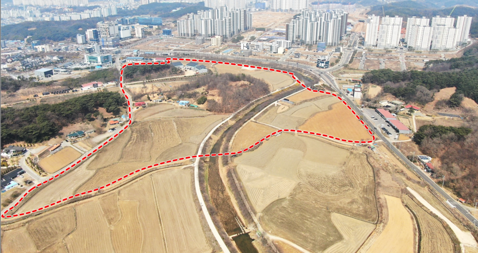 호수공원조성 대상지. 당진시 제공.