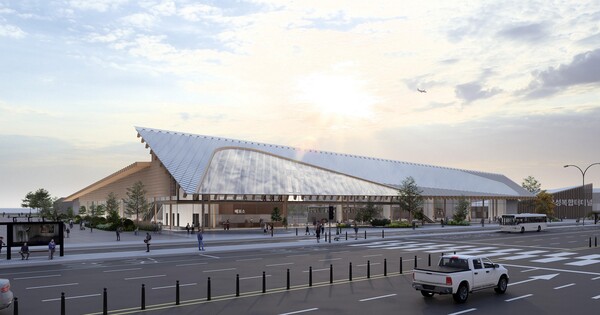 대전 유성복합터미널 외부 투시도. 대전시 제공.