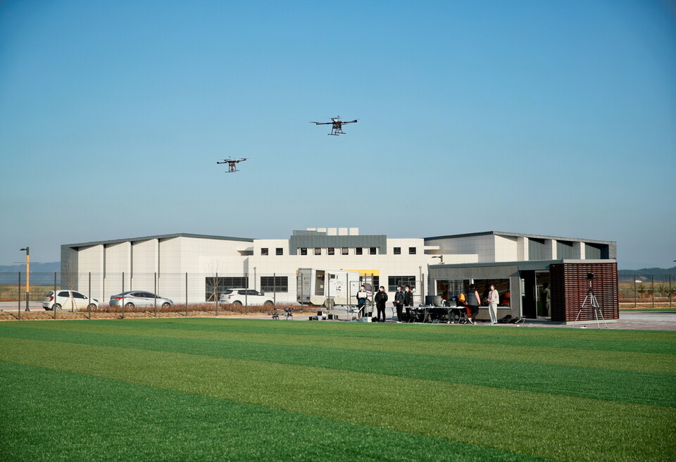 국내 최대 규모 드론 전문시설인 태안군UV랜드 전경. 사진=태안군
