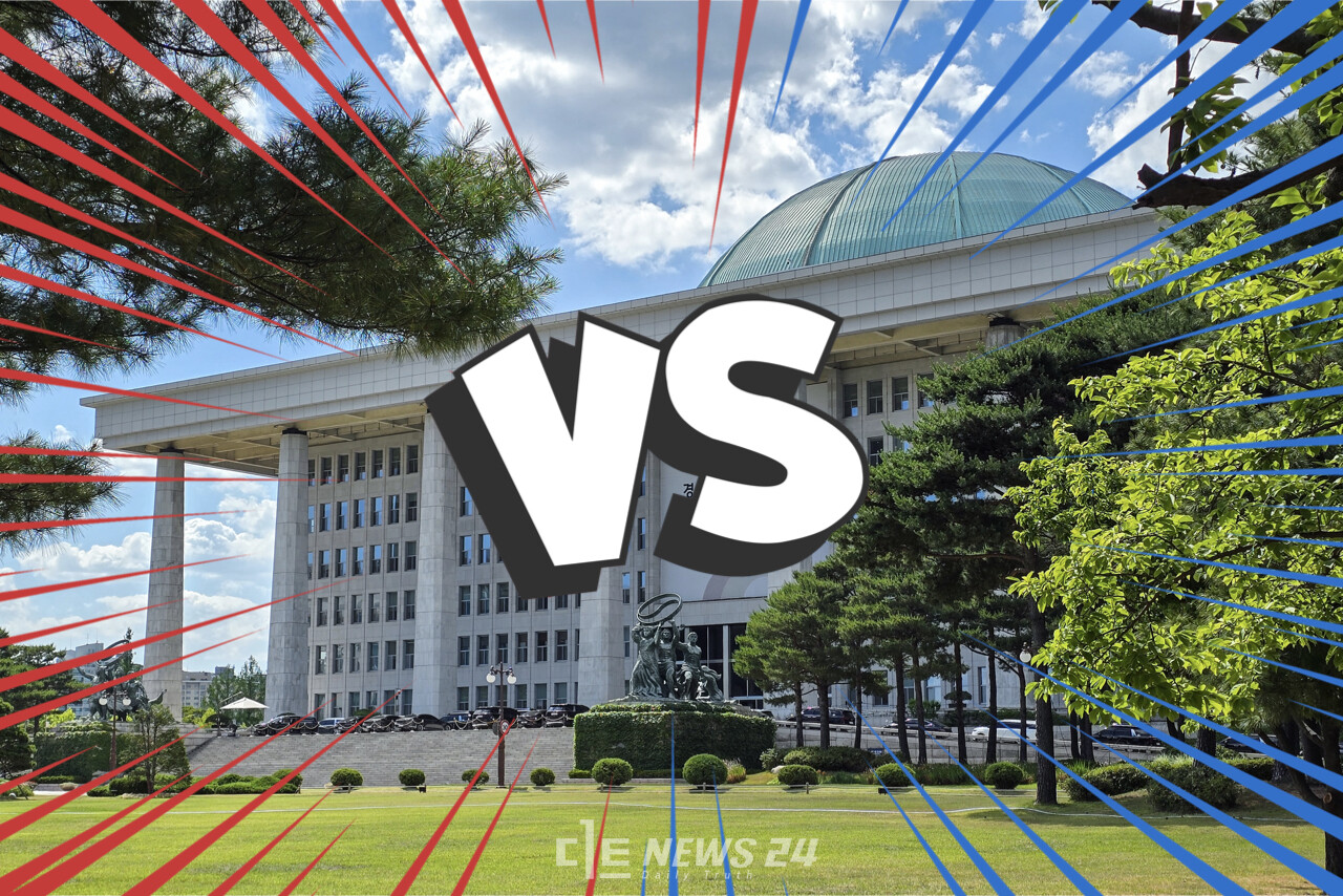 22대 국회가 시작부터 여야 간 한치 양보 없는 치킨게임으로 흐르고 있다. 거대 야당이 특검과 쟁점 법안에 속도를 내자, 여당은 대통령 재의요구권으로 이를 막겠다는 방침이다. 여당은 야당 상임위원장 단독 선출에 상임위 일정을 전면 보이콧하기로 했다. 