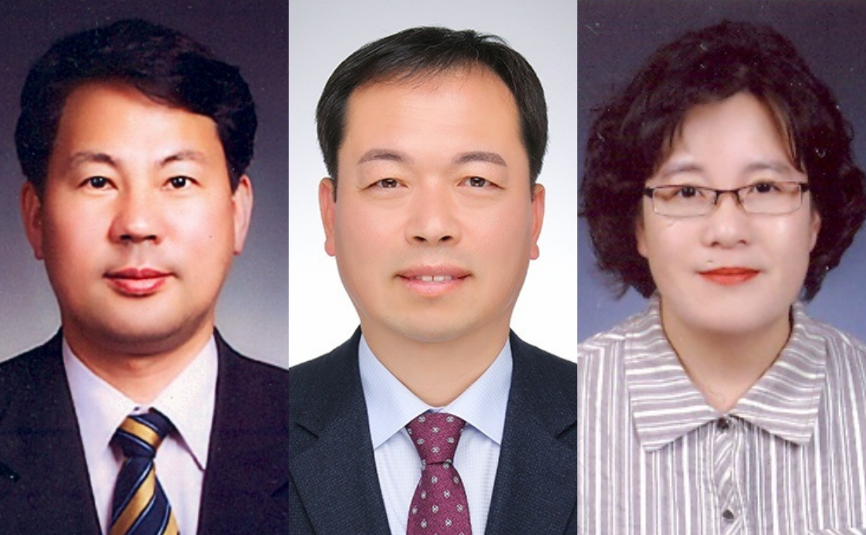 충남도가 7월 1일자로 하반기 4급 이상 정기인사를 단행했다. 승진자는 총 19명이며 전보·전출입 20명 등 총 39명이다. 고효열 균형발전국장(맨 왼쪽)은 2급으로 승진해 도 의회사무처장에 배치됐다. 이종규 여성가족정책관(가운데)은 고 신임 사무처장을 대신해 균형발전국장으로 3급 승진 배치됐다. 농업기술원 농촌지원국장에는 이진영 스마트기술정책과장이 승진 배치됐다. 충남도 제공. 