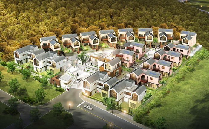 보령시는 ‘2025년 충남형 농촌리브투게더 후속사업 1차 공모사업’ 선정으로 도비 135억 원을 확보, 웅천읍 대창리 일원에 공공임대주택사업을 진행한다고 밝혔다. 사진은 부여 은산초 폐교용지를 활용해 진행 중인 사업.  사진=충남개발공사