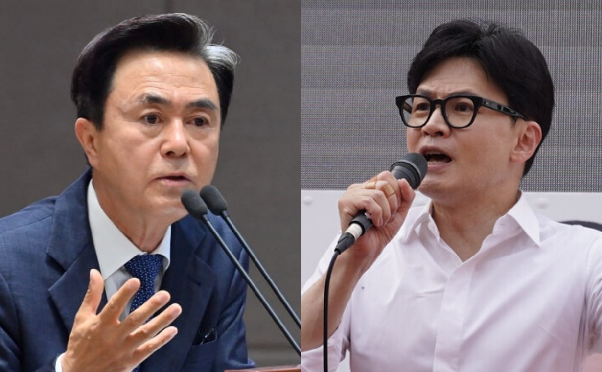 김태흠 충남지사가 18일 개인 SNS에 장문의 글을 올려 한동훈 국민의힘 당대표 후보를 비판했다. 한 후보에 대한 김 지사의 저격은 이번이 처음은 아니지만 이전과 달리 한 후보의 '보수 정체성' 논란에 불을 지폈다. 자료사진. 