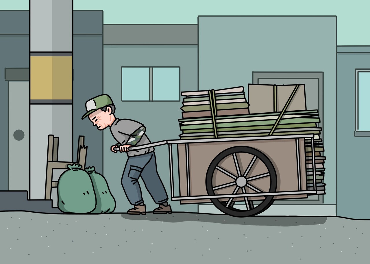 폐지 줍는 노인들 다시 거리로 < 사회 < 기사본문 - 디트NEWS24