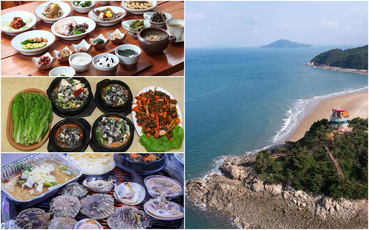 당진 맛있을 지도(먹거리) 당진에는 잔잔한 서해바다를 바라보며 맛보는 싱싱한 조개구이와 해나루쌀에 우렁쌈장을 올려 신선한 채소에 싸 먹는 호불호 없는 우렁쌈밥, 프란치스코 교황이 당진을 방문했을 당시 맛본 음식으로 유명한 꺼먹지, 그리고 한국 3대 전통주이자 남북정상회담 만찬주인 면천두견주 등 당진에서만 맛볼 수 있는 별미가 일품이다.