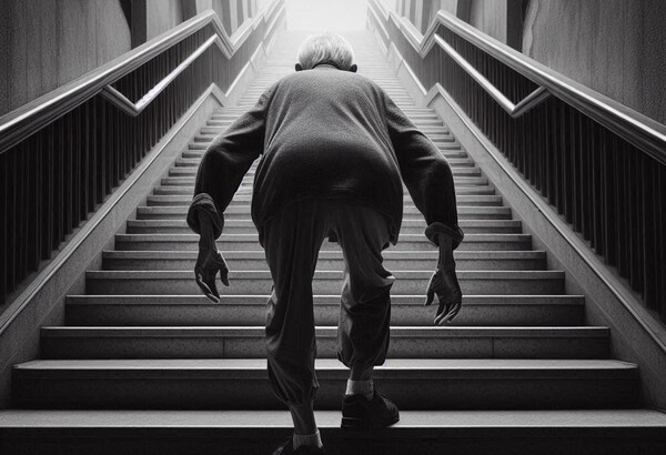 안장헌 충남도의원(아산5‧더불어민주당)이 충남도로부터 제출 받은 자료(2024년 9월 기준)에 따르면 충청남도 2층 이상에 경로당이 위치한 488곳 중 476곳에 엘리베이터가 설치돼 있지 않은 것으로 조사됐다. Microsoft Copilot 생성 이미지