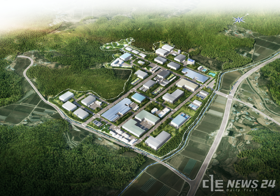 '수소특화'로 설계된 청양군 첫 일반산업단지의 조감도. 자료사진. 