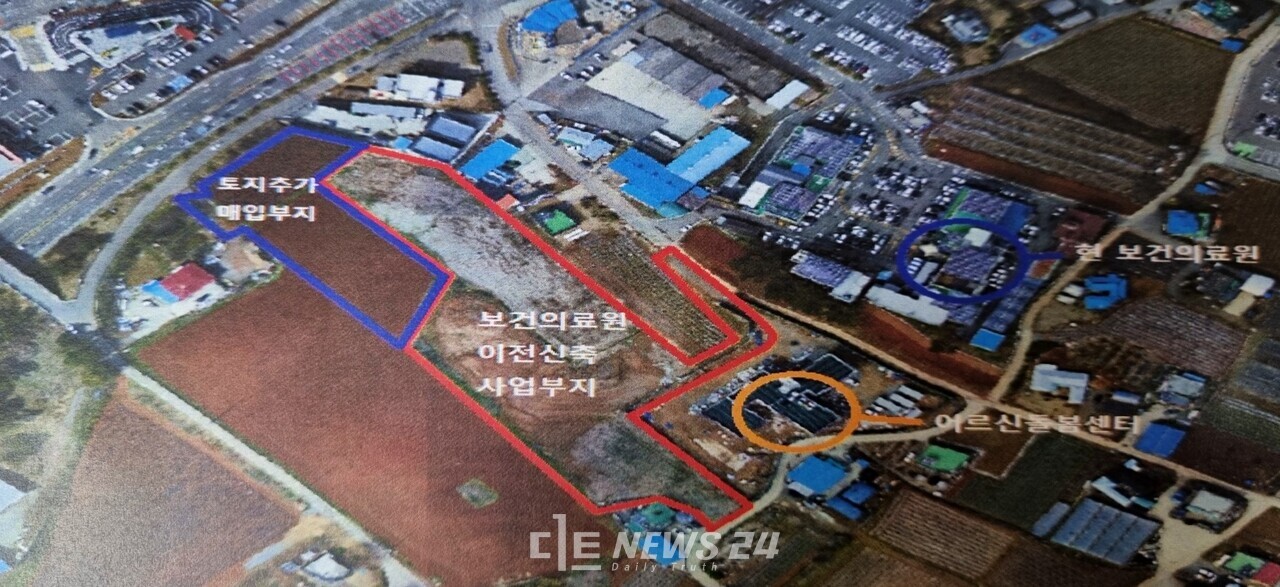 2028년 완공 예정인 태안 의료복합 치유마을은 건강관리·질병치료·요양을 아우르는 의료복합 시스템이다.36병상이던 기존 의료원을 60병상 규모로 늘리고 재활치료실·치매안심센터·건강검진센터·정신건강센터·한방센터 등 건강관리, 질병치료, 요양 복합 시설로 짓는다. 태안 의료복합 치유마을 예정지 배치도. 태안군