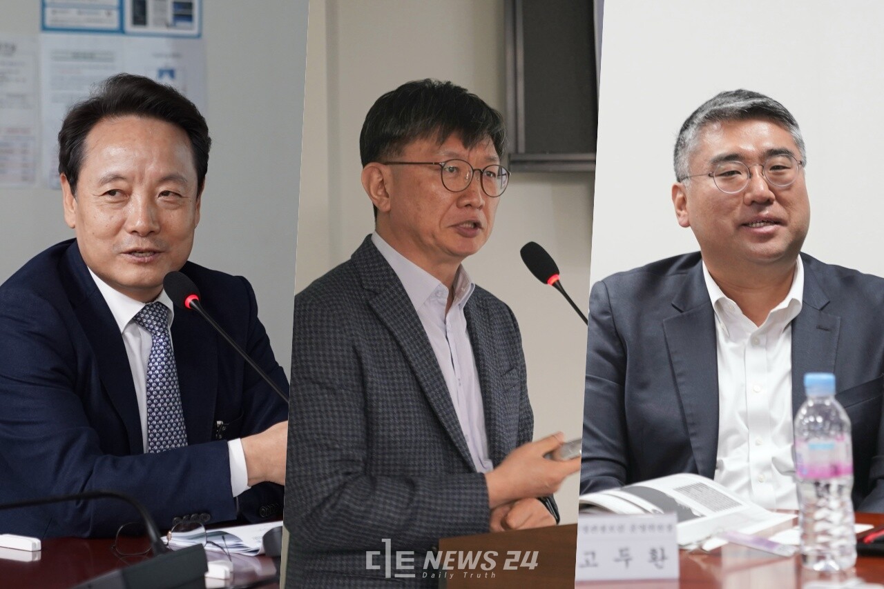 (왼쪽부터) 임택 광주 동구청장, 김윤영 한국문화관광연구원 선임연구위원, 고두환 공정관광포럼 운영위원장. 