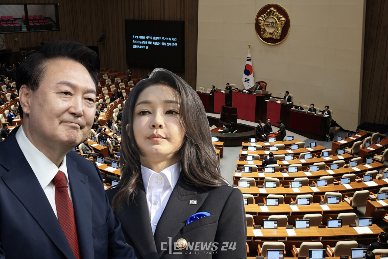 윤석열 대통령 탄핵소추안과 김건희 특검법이 결국 국회 표결에서 부결됐다. 국민의힘이 해당 안건 모두를 반대한다는 당론을 세웠기 때문이다. 황재돈 기자. 