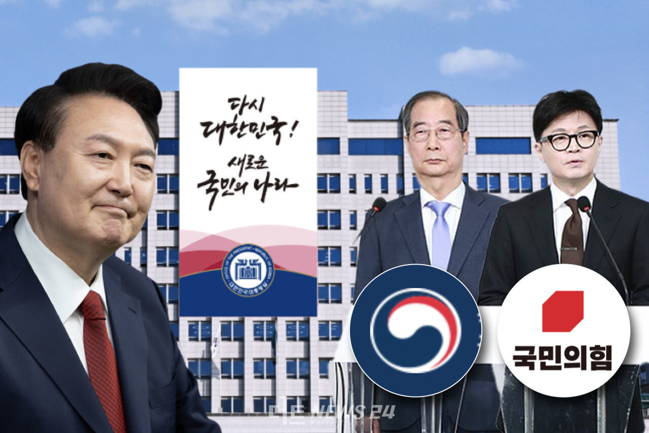 한동훈 국민의힘 대표와 한덕수 국무총리가 지난 8일 대국민 담화에서 ‘국군 통수권’까지 대통령 직무 배제 범위에 포함시켰지만, 국방부가 이를 반박했다. 대통령 ‘2선 후퇴’는 선언적 의미일 뿐, 여전히 군 통수권은 대통령에 있다는 의미다. 황재돈 기자.