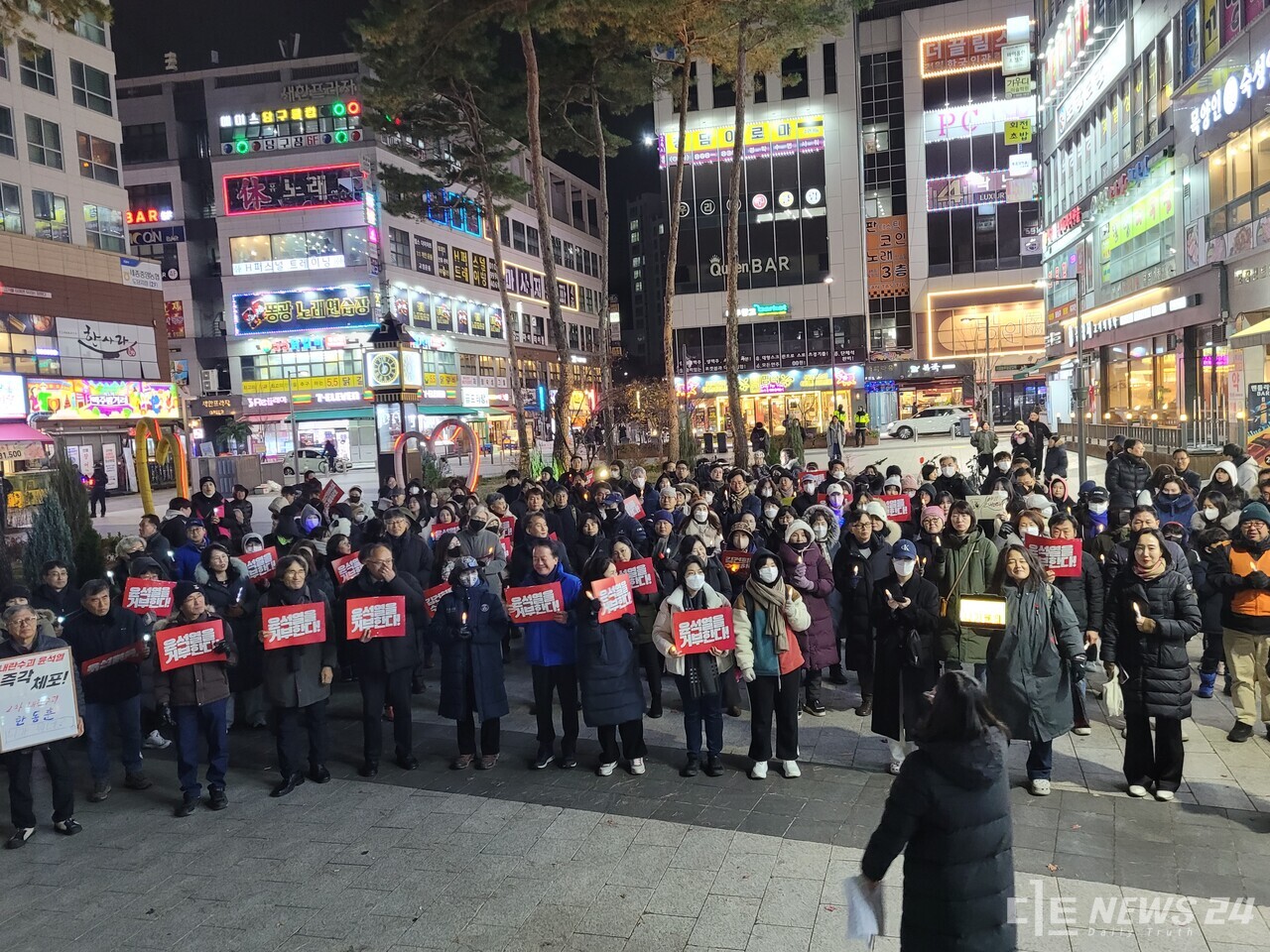 윤석열 대통령 탄핵을 촉구하기 위해 집회에 참여한 세종 시민들. /사진=권예진 기자