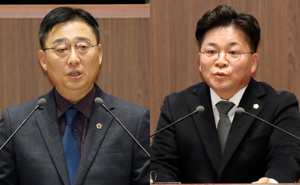 더불어민주당 김선태(왼쪽), 김민수 의원.