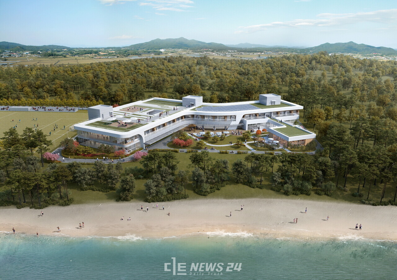 대한민국 2호 해양치유센터(아래 태안센터)가 충남 태안군 남면에 내년 문을 연다. 조감도 ⓒ태안군