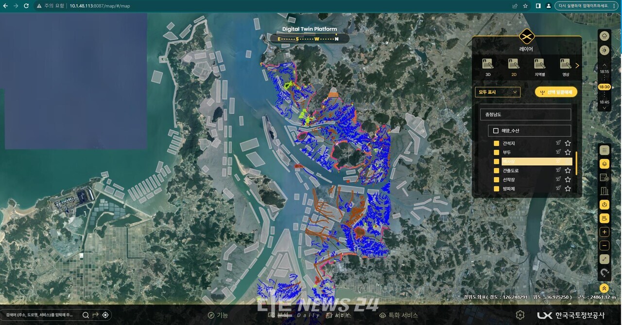 충남도가 유네스코 세계자연유산 등재를 추진 중인 서산 가로림만을 체계적으로 보존·활용하기 위해 전국 최초로 디지털 갯벌 지도를 구축했다. 충남도