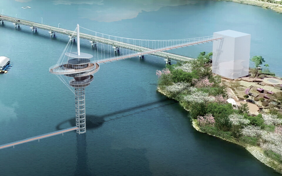 7월 개관을 앞두고 있는 칠갑타워와 스카이워크 예상도