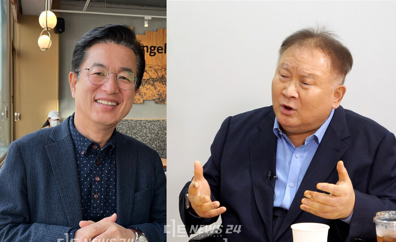 더불어민주당 소속 허태정 전 대전시장(왼쪽)과 국민의힘 소속 이상민 전 국회의원. 자료사진.