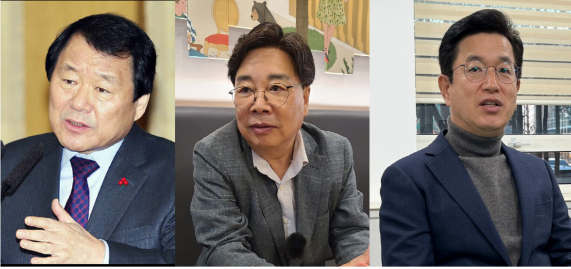  좌측부터 영홍철, 권선택, 허태정 전 대전광역시장