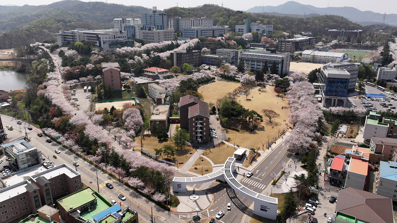 순천향대학교 전경.