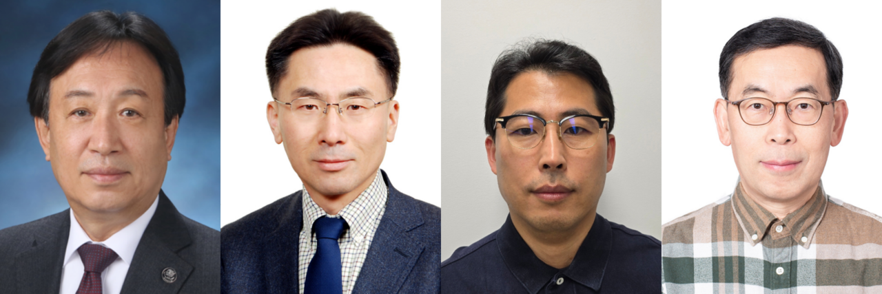 제1회 우주항공의 날을 맞아 정부 포상을 받은 대전 출신 연구진과 기업인들. 사진 왼쪽부터 박영득 전 한국천문연구원 원장,  김이을 ㈜세트렉아이 대표이사, 김세연 한국과학기술원 책임연구원, 박두진 한국항공우주연구원 책임기술원. 우주청 제공. 