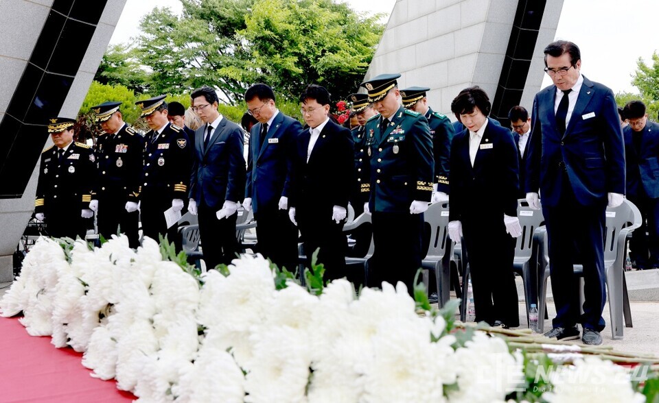 6일 열린 제70회 현충일 추념식 모습. /보령시
