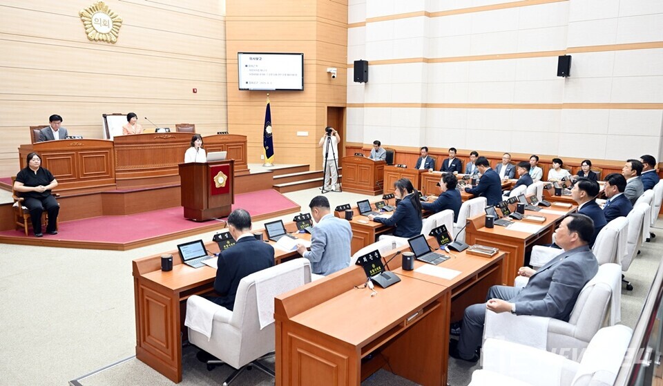 10일 열린 제268회 정례회 개회식 모습. /보령시의회