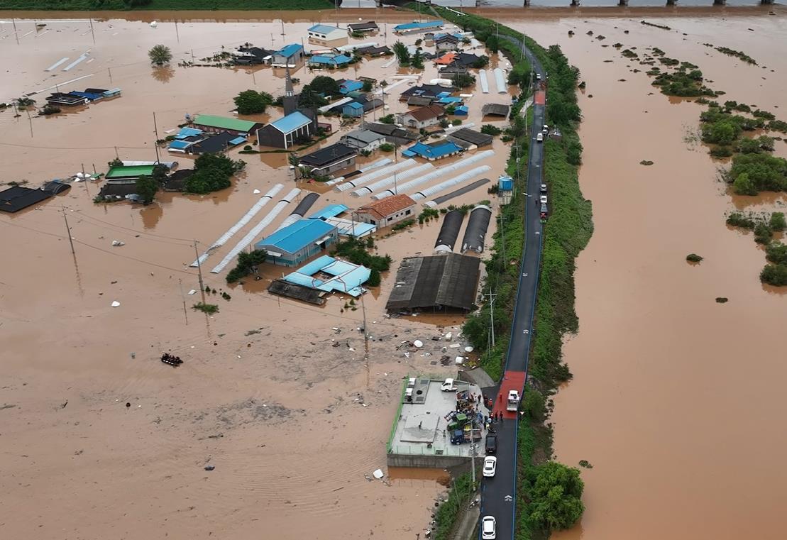 예산군 삽교읍 하포리 침수 상황. 예산군 제공. 