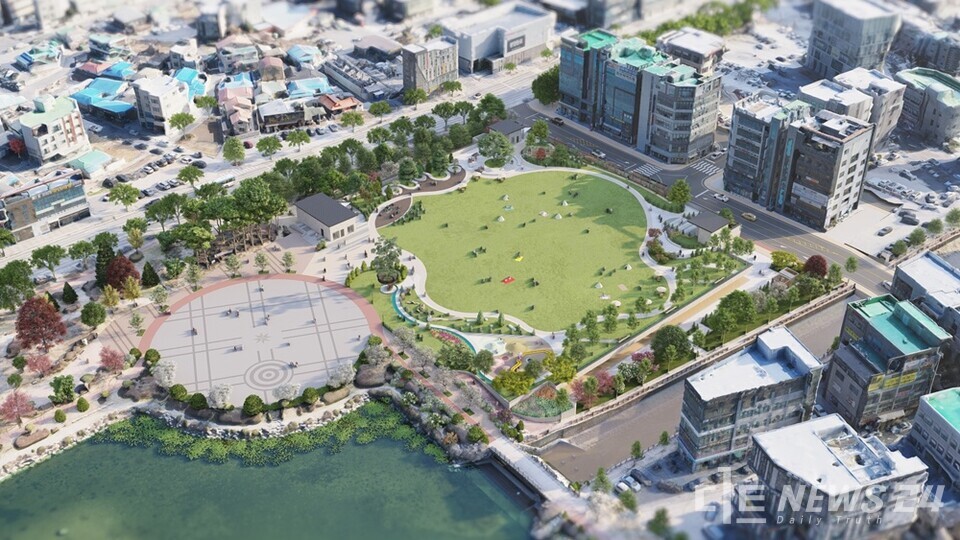 충남 서산시  예천지구 공영주차장·초록광장 조성 사업 조감도. /서산시