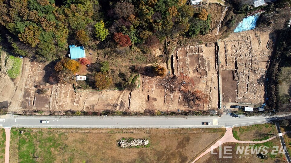 제12차 정밀 발굴조사가 진행된 서산 보원사지 동남쪽 일원 모습. /서산시