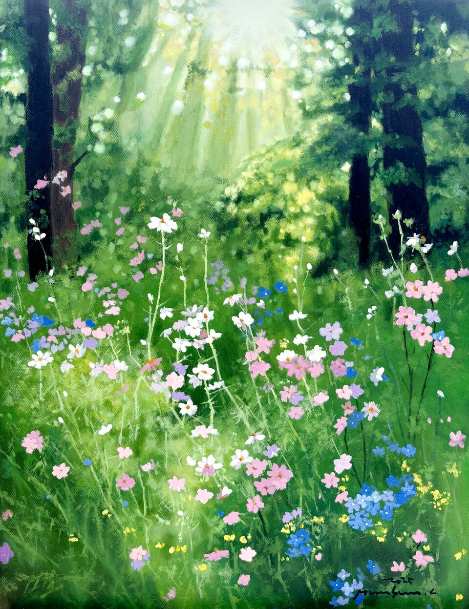 ‘휴(休)-5’ 최문선, 53.0×40.9㎝, Oil on canvas, 2025