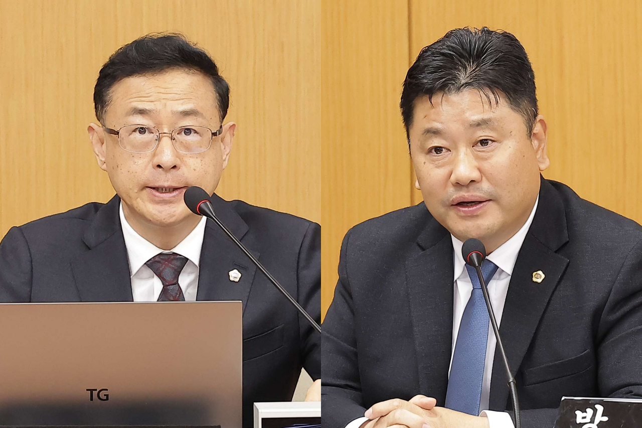 대전시의회 윤리특별위원장에 민경배 의원(왼쪽), 부위원장에 방진영 의원을 선임했다. 대전시의회 제공. 