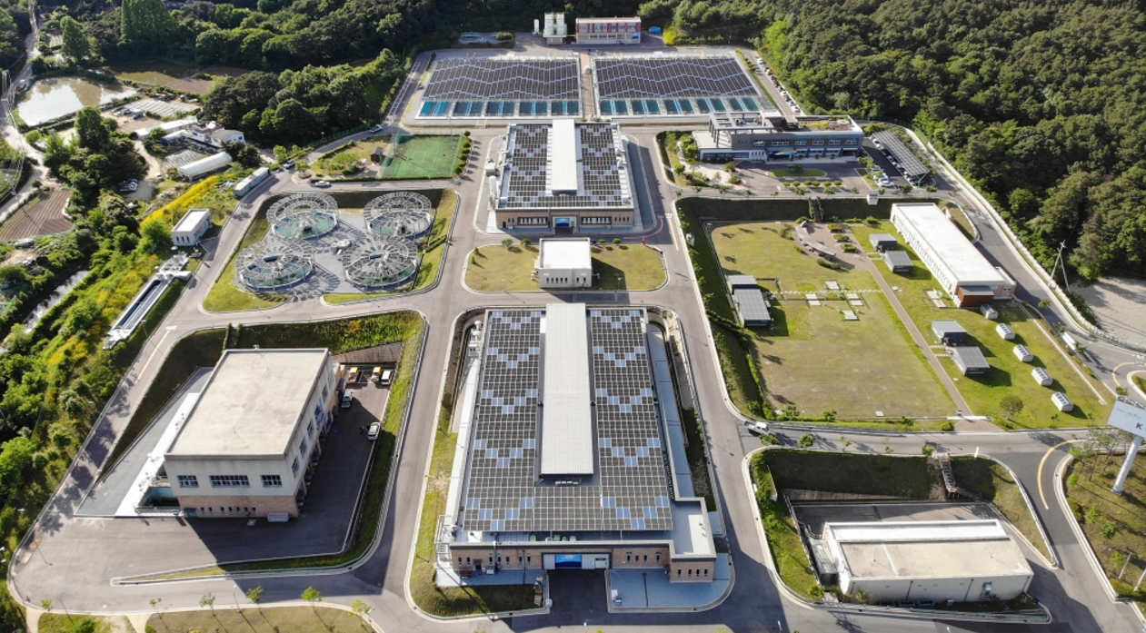 화성정수장 전경.