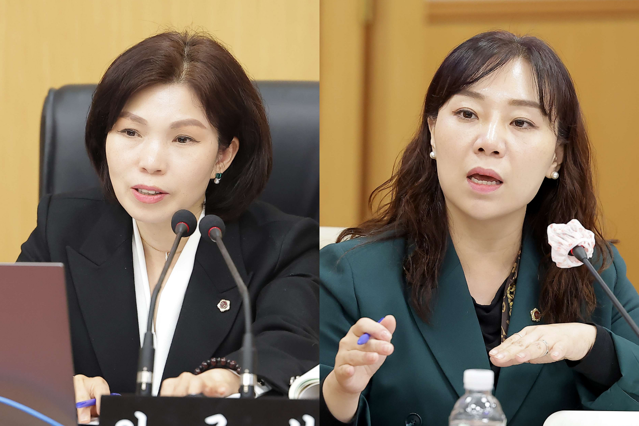 대전시의회가 학교 밖 청소년 미디어교육 참여와 실태조사 의무화 등 지원 기반을 강화하는 조례 개정을 추진한다. 왼쪽부터 이금선, 김민숙 대전시의원. 대전시의회 제공. 
